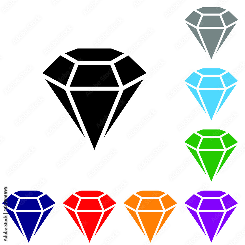 Diamond icon vector set. Jewelry illustration sign collection. Gem stone symbol. Diamond icon vector set. Jewelry illustration sign collection. Gem stone symbol.