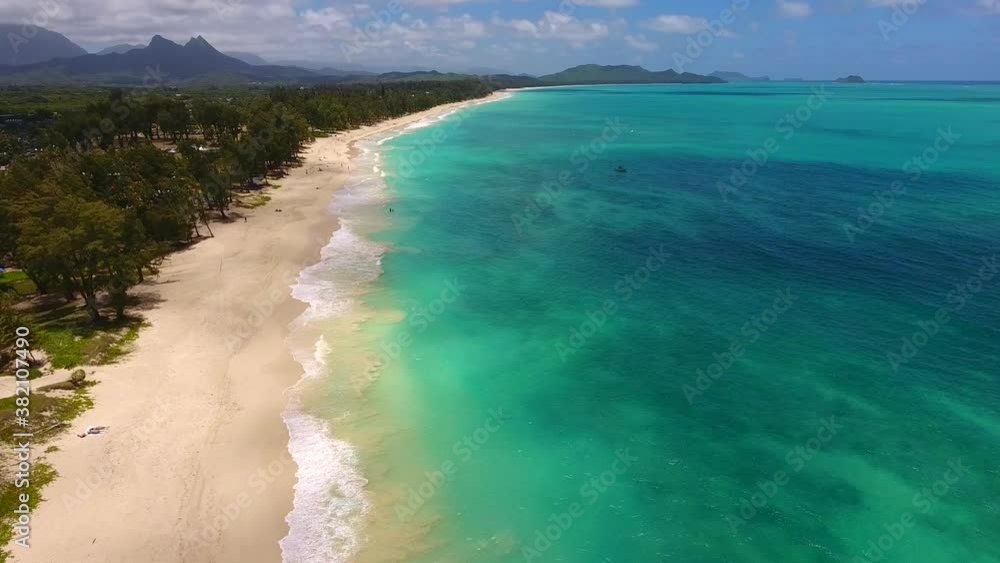 Aerial Waimanalo Beach, Oahu, Hawaii
Aerial Waimanalo Beach, Oahu, Hawaii