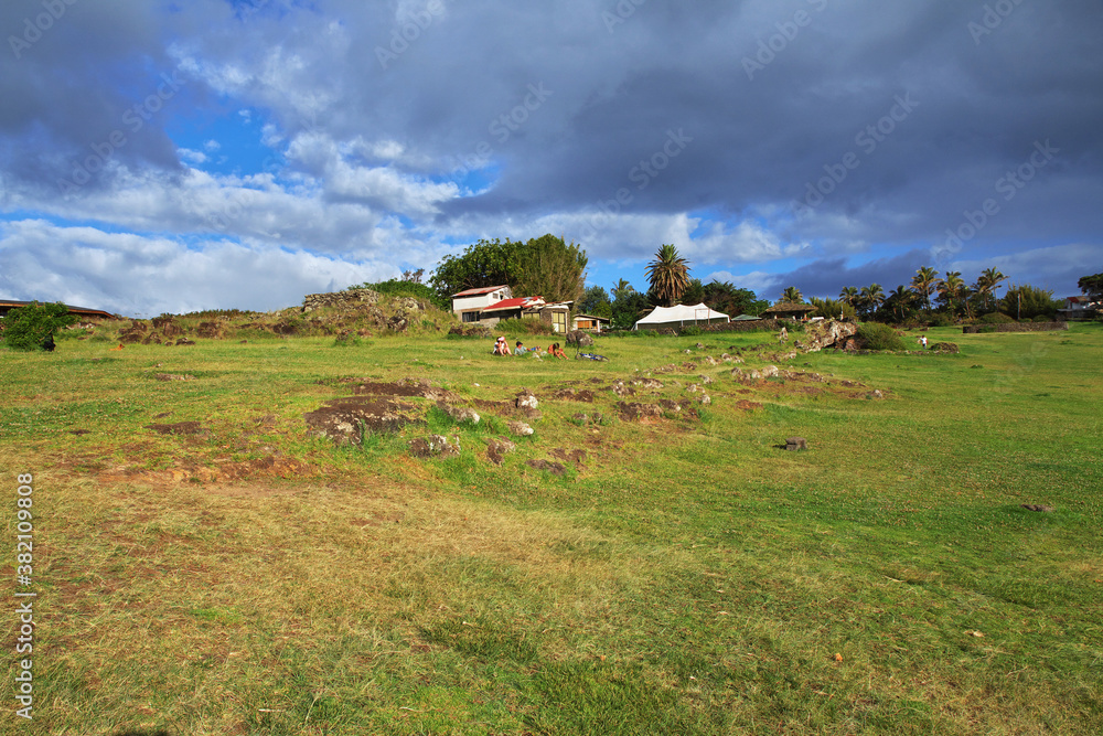 Obraz premium The house in Hanga Roa on Easter Island, Chile