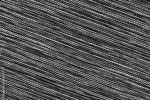 Grunge rough texture of the fabric positioned diagonally. Abstract monochrome background of burlap, coarse fabric. Vector illustration. Overlay template.