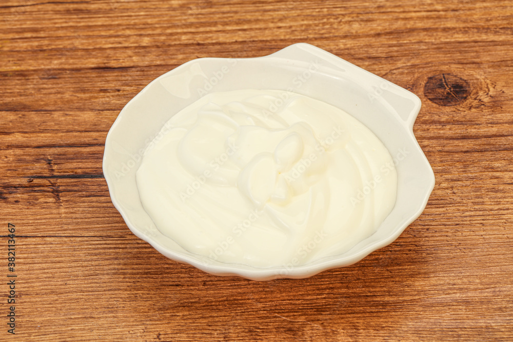 Sour cream in the bowl Sour cream in the bowl