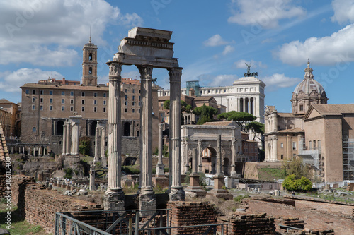 ROME, ITALY - 29 SEPTEMBER 2020: Photo of Roman Ruins.