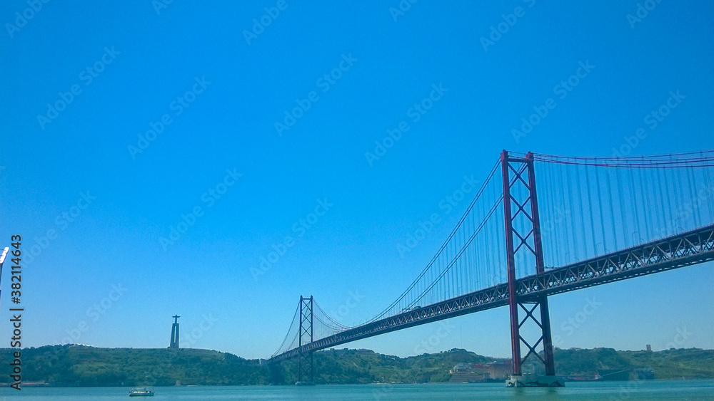 25 de Abril bridge over the river - Portugal 25 de Abril bridge over the river - Portugal