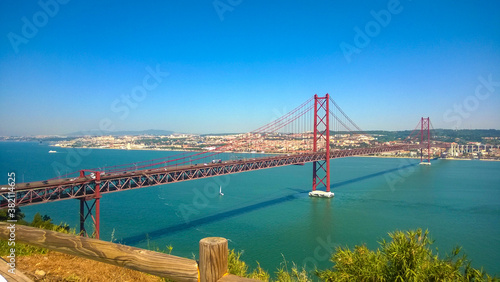 25 de Abril bridge over the river - Portugal 