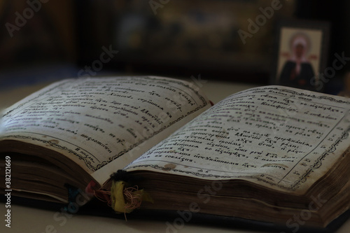 old book on a table