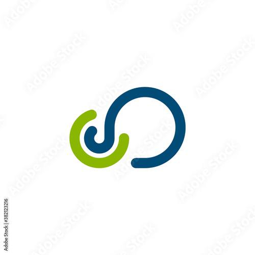 line art logo letters c and s forming a cloud