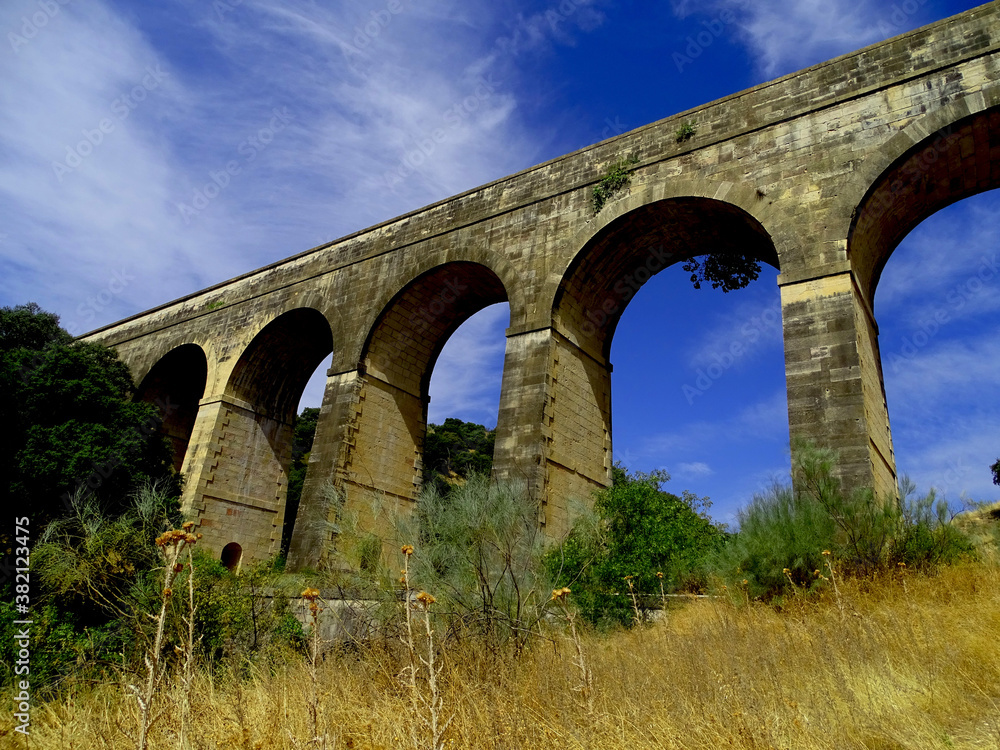 Perspectiva de un acueducto/Aqueduct in the middle of nature