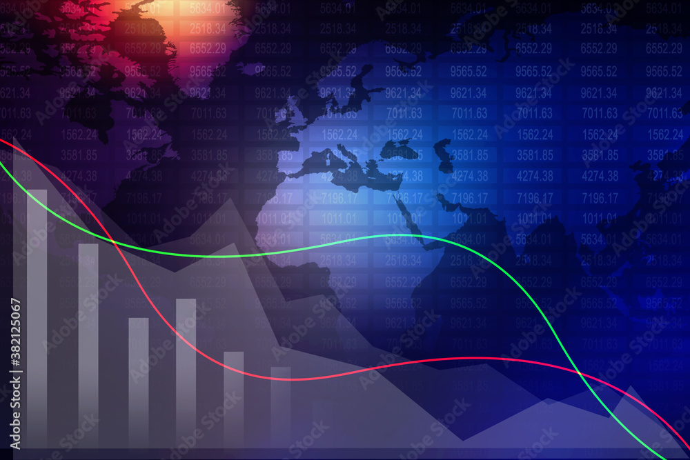 2d rendering Stock market online business concept. business Graph 2d rendering Stock market online business concept. business Graph