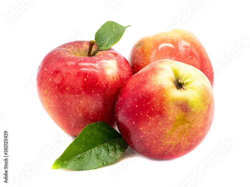 frische Gartenäpfel isoliert auf weißen Hintergrund