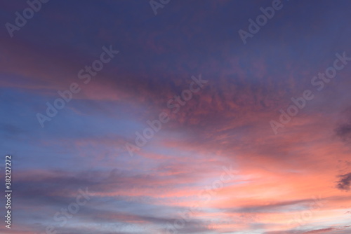 Scenic color of the sky at sunset atmospheric  nature