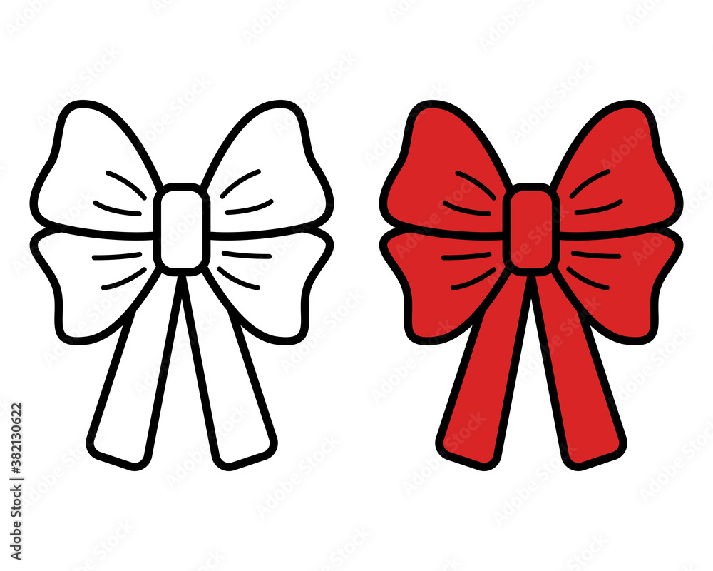 Bow icon on white background, vector illustration Bow icon on white background, vector illustration