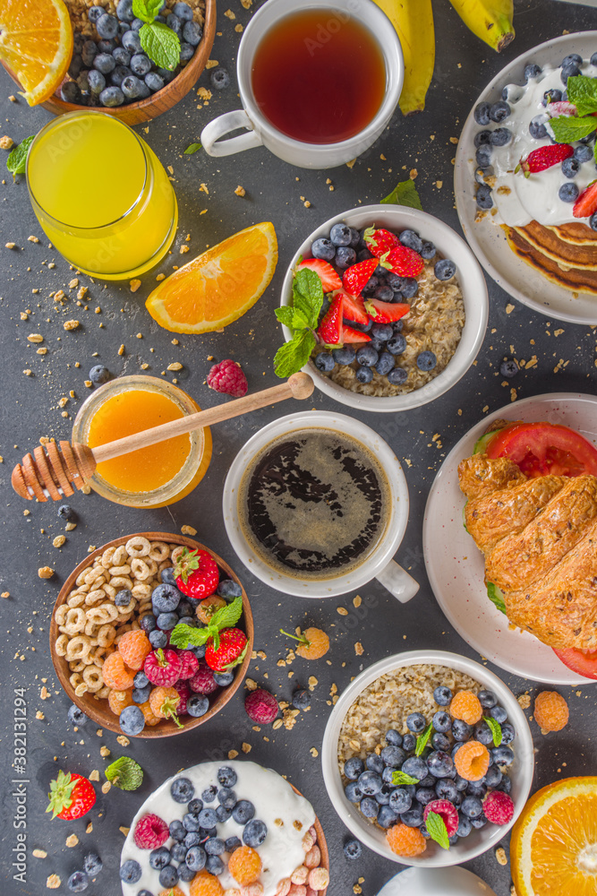 Various breakfast food concept Various breakfast food concept