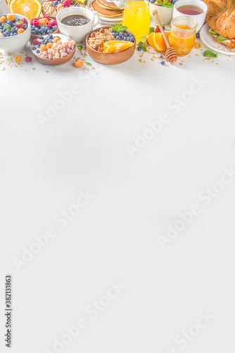 Various breakfast food concept