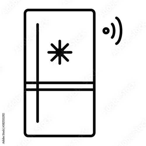 Refrigerator with wifi function line icon