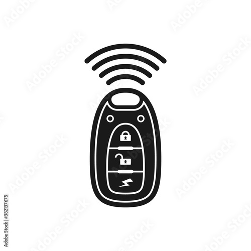 Car alarm remote, vector isolated icon.
