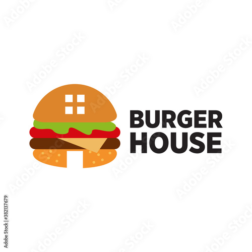 Burger company logo design template