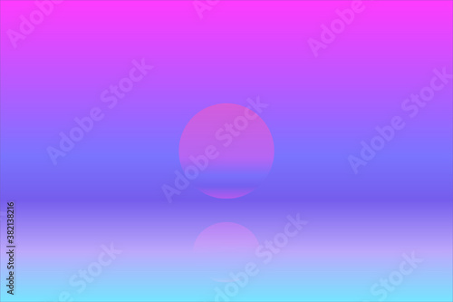 Dramatic Sunset Vector Illustration