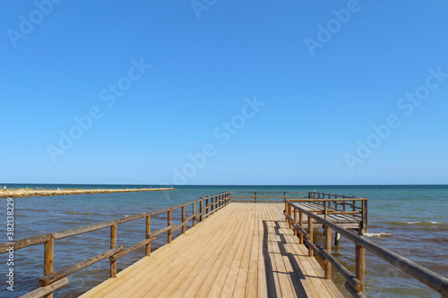 Embarcadero de la playa de la Gola  Santa Pola  Espa  a