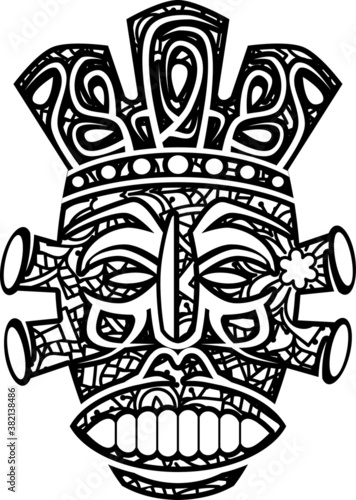 Zentangle Aboriginal Mask