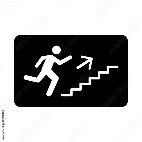 men climb stairs symbol vector