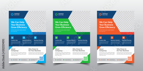 Modern Corporate Business Flyer Set Template Design