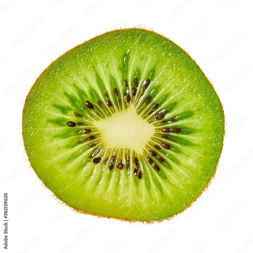 Kiwi fruit sliced isolated white background Kiwi fruit sliced isolated white background