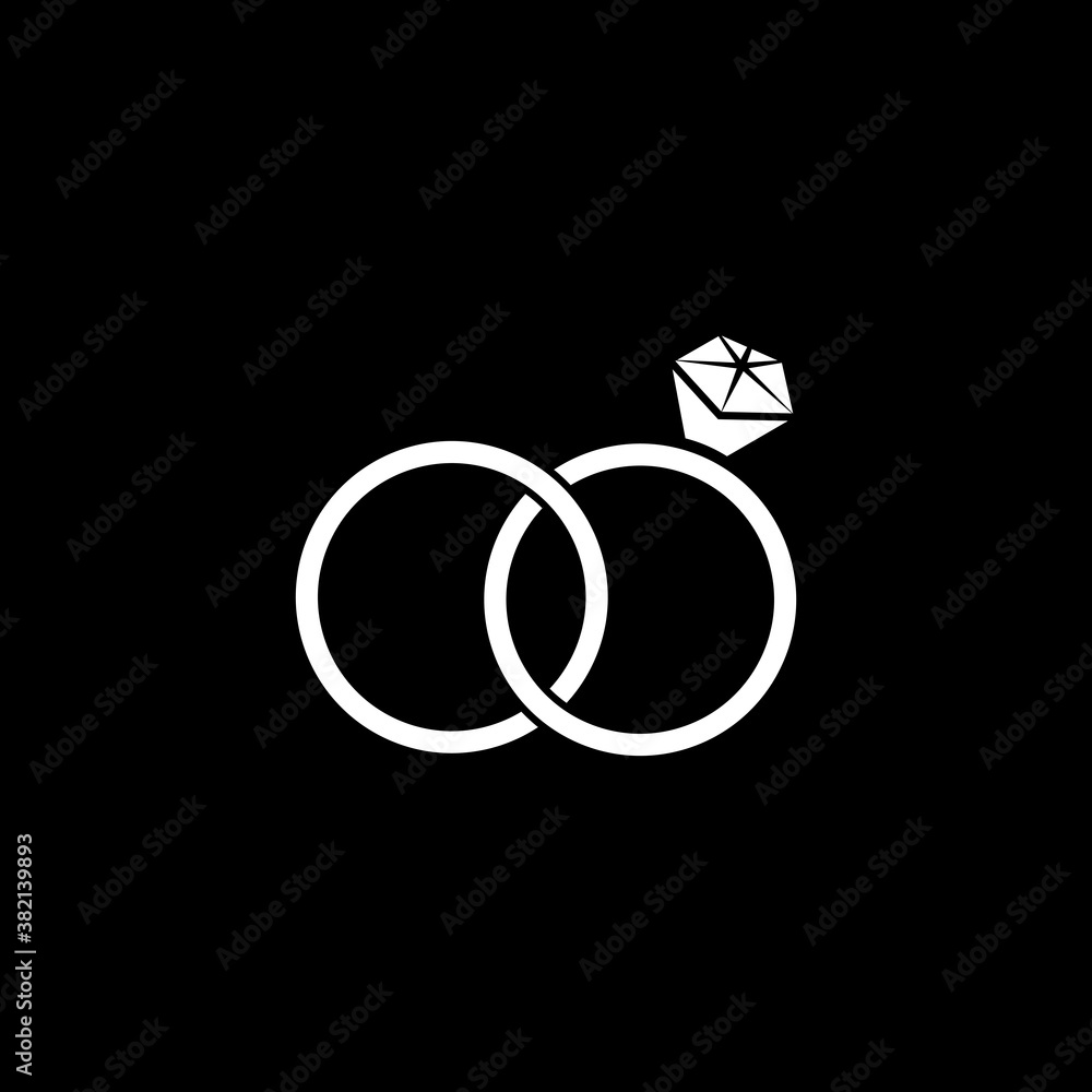 Wedding ring logo design template Wedding ring logo design template