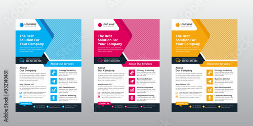 Modern Corporate Business Flyer Set Template Design