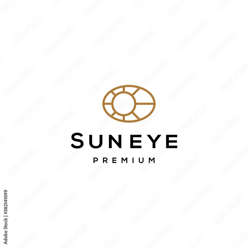 eye and sun logo icon hipster abstract line vector symbol design illustration eye and sun logo icon hipster abstract line vector symbol design illustration