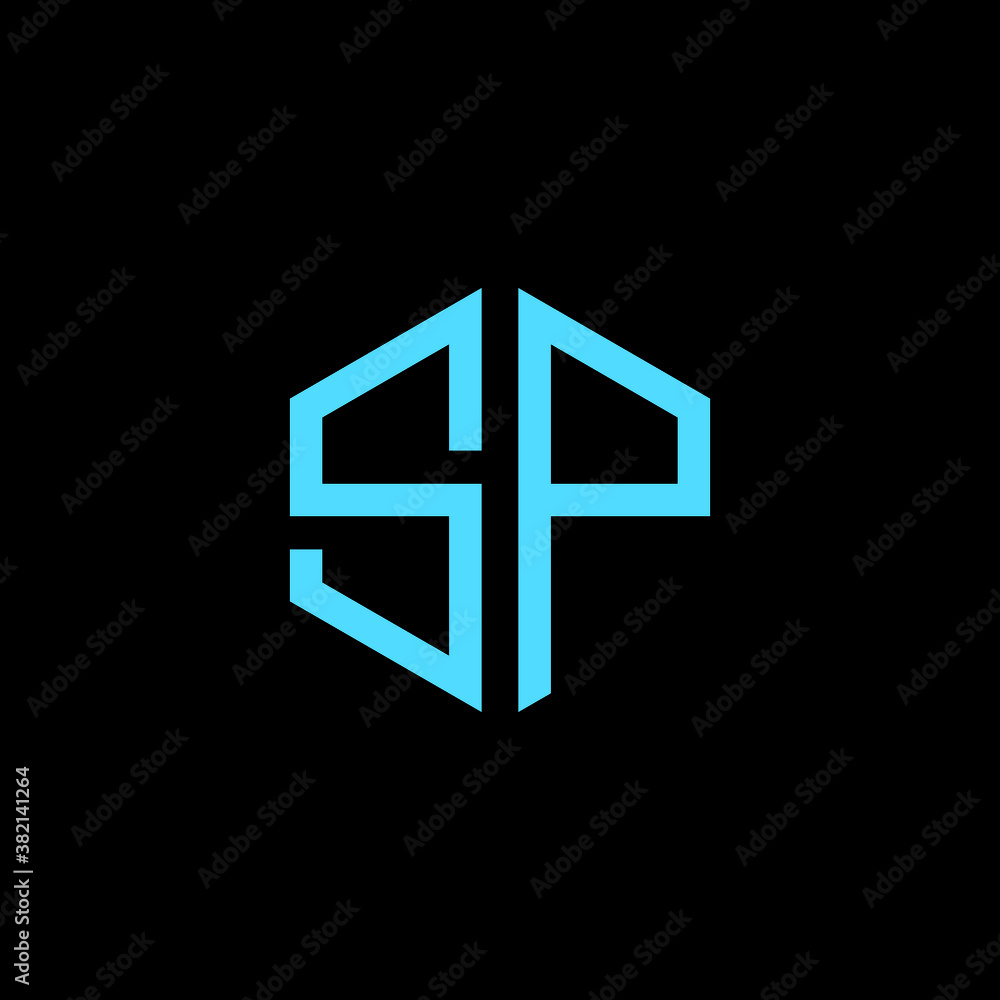 SP letter icon design on black background. Creative letter SP/S P logo design. SP initials Logo design SP letter icon design on black background. Creative letter SP/S P logo design. SP initials Logo design