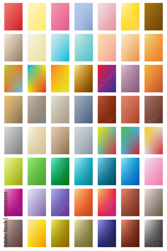 Color gradient background vector set with empty space for your design on mobile and tablet.