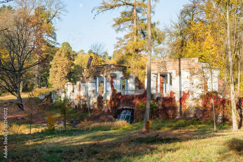 An architectural monument called Ruins in Alexandria Park, Bila Tserkva, Ukraine photo