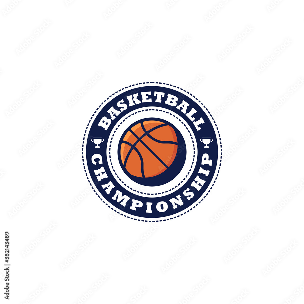 basketball championship logo. modern sport emblem. vector illustration