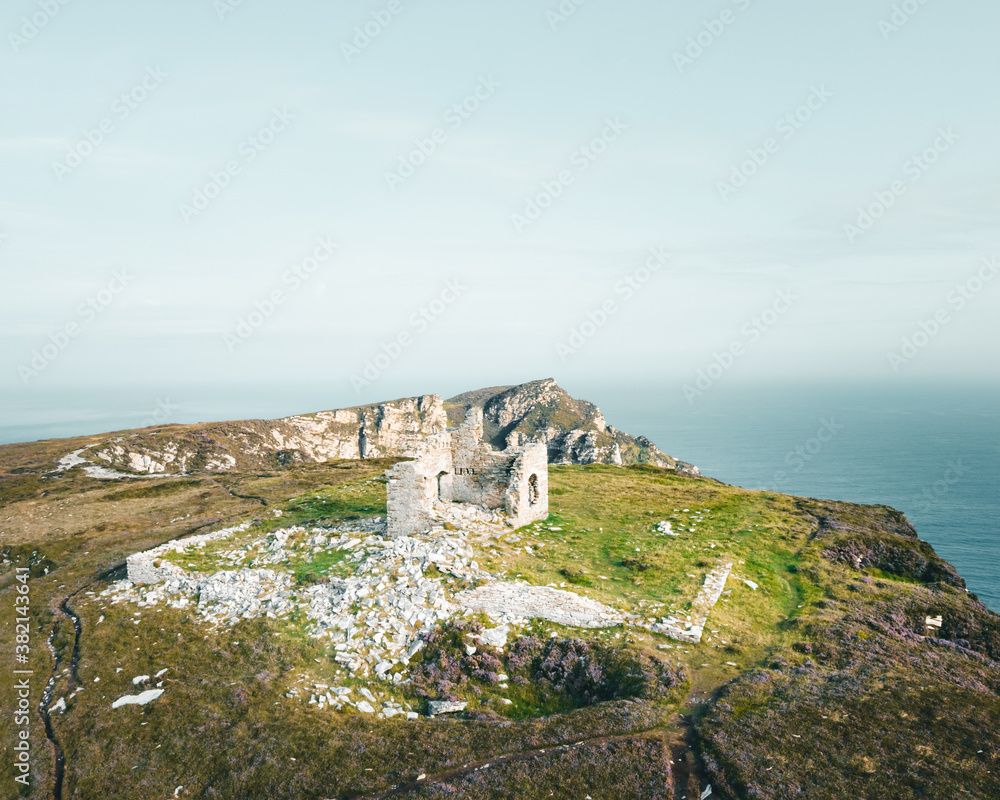Aerial Capture Of The Horn Head Ruins
