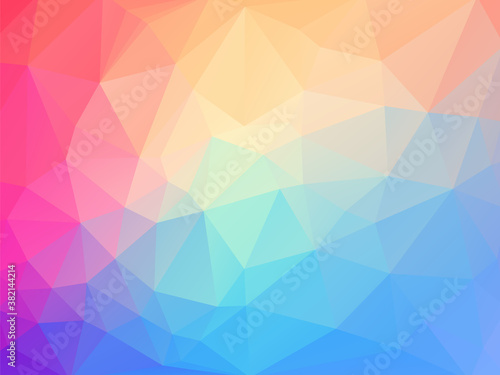 abstract geometric triangular background with rich pastel shades of color