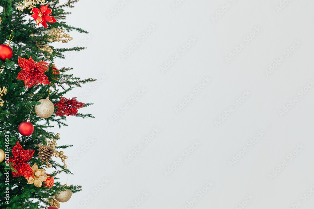 Christmas banner with Christmas tree. Christmas concept with copy space, place for text Christmas banner with Christmas tree. Christmas concept with copy space, place for text