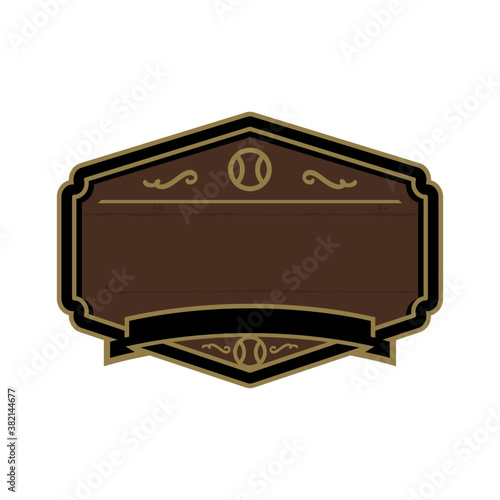 Vintage Baseball Shield