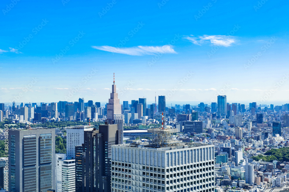 東京　都庁から眺める都心部