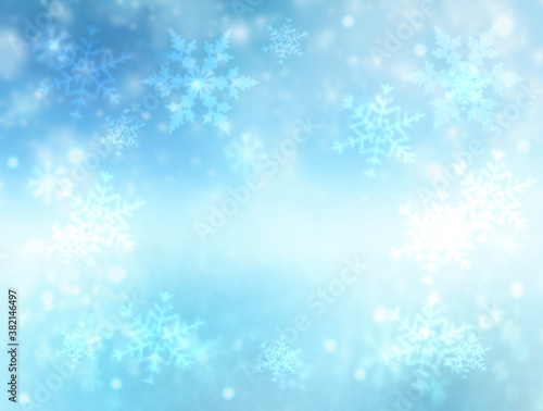 Christmas background with snowflakes © uliaymiro37046