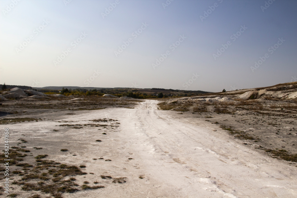 Cretaceous road in the Ukraine, the village of Mogritsa.