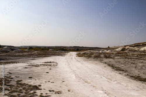 Cretaceous road in the Ukraine, the village of Mogritsa.