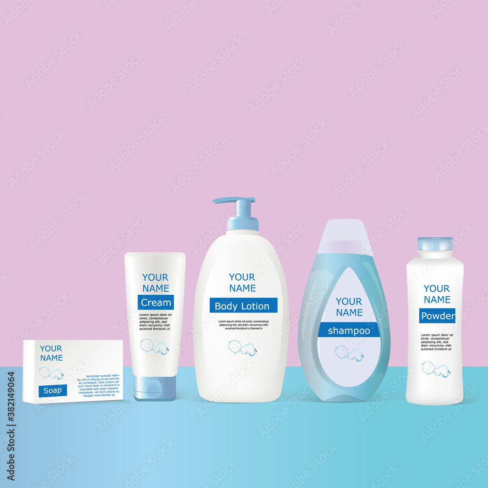 set of cosmetic bottles set of cosmetic bottles