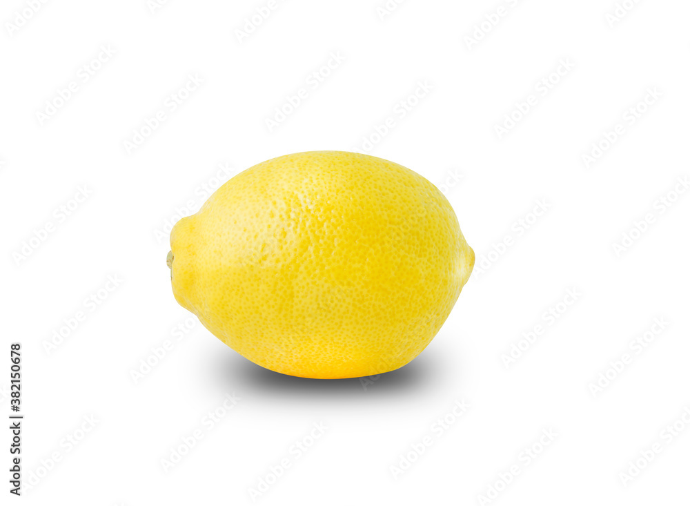 Fresh Yellow Lemon Isolated on White Background in Full Depth of Field with Clipping Path. Fresh Yellow Lemon Isolated on White Background in Full Depth of Field with Clipping Path.