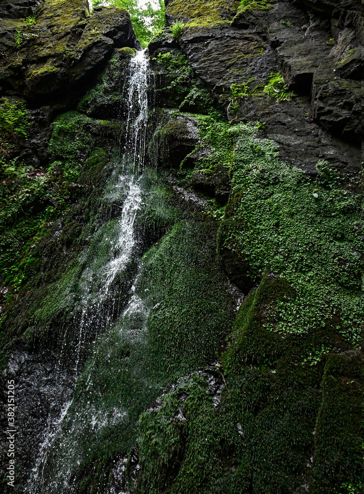 Obraz premium Hungarian mountain waterfall in the forest