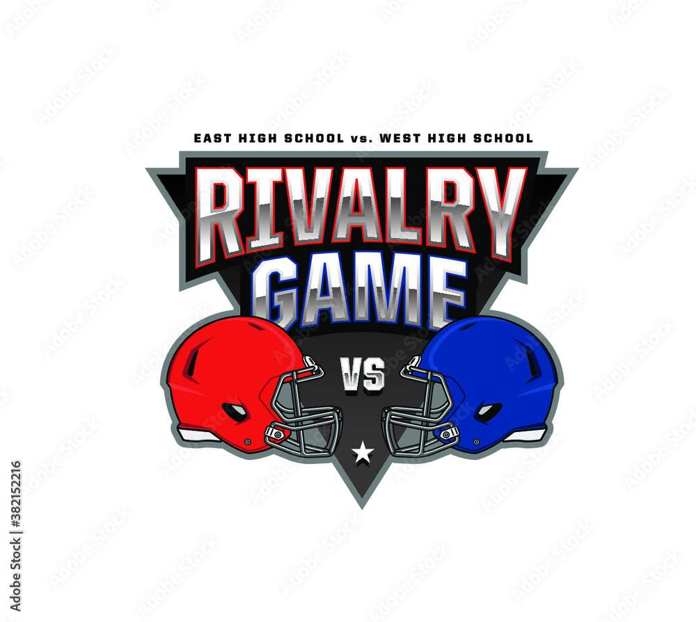 Football Rivalry Logo Stock Vector Adobe Stock football-rivalry-logo-stock-vector-adobe-stock