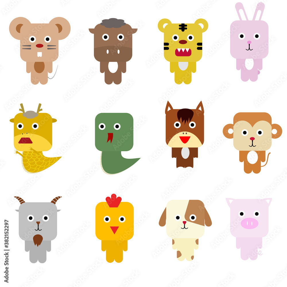 Obraz premium set of animals