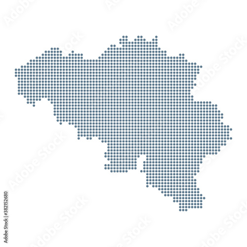 Belgium Map - Vector Pixel Solid Contour