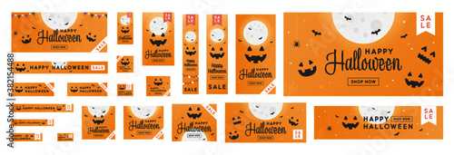 Standard size ad banner complete set for Halloween sale