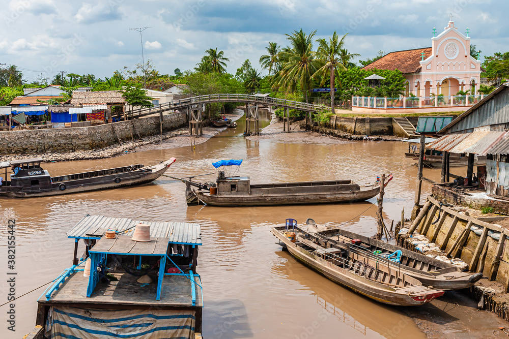 Travel, Vietnam, floating, market, Mekong, eiver, delta