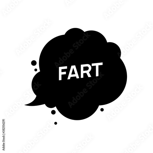 Fart smoke cartoon icon. Stink fart bad smell green gas cloud